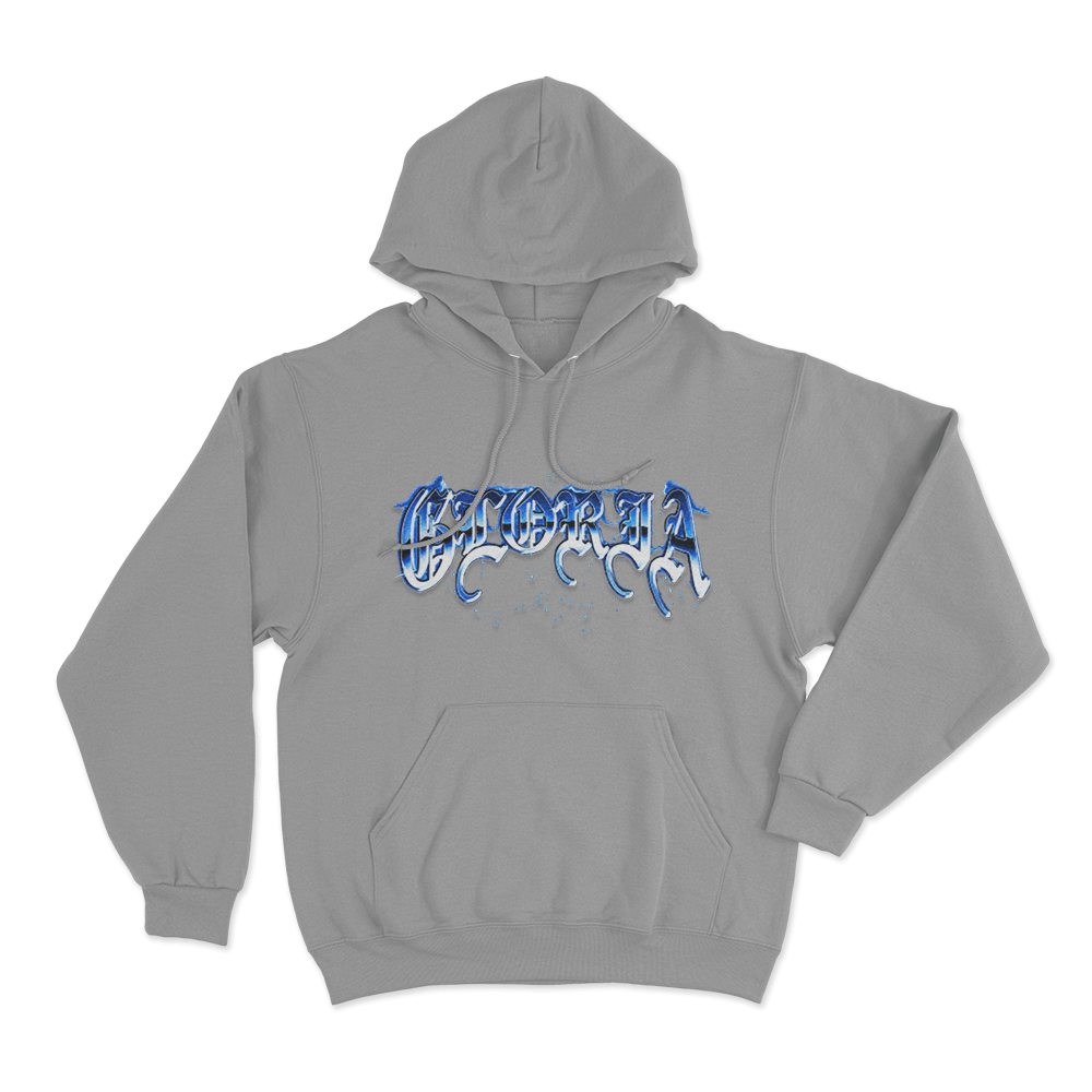 SZA Gloria Chrome Typography Unisex Hoodie Grey SZA Gloria Chrome Typography Unisex Hoodie Grey