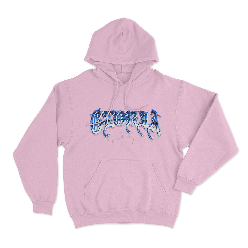 SZA Gloria Chrome Typography Unisex Hoodie Pink SZA Gloria Chrome Typography Unisex Hoodie Pink