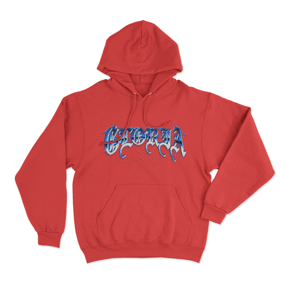 SZA Gloria Chrome Typography Unisex Hoodie Red SZA Gloria Chrome Typography Unisex Hoodie Red