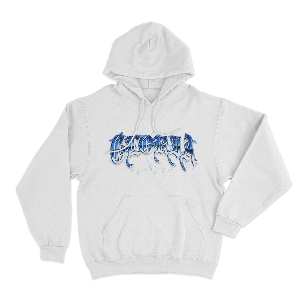 SZA Gloria Chrome Typography Unisex Hoodie White SZA Gloria Chrome Typography Unisex Hoodie White