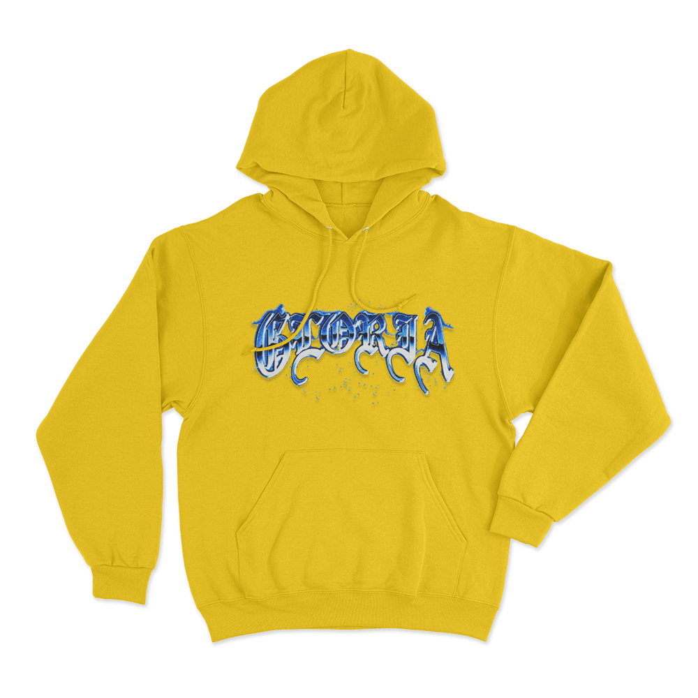 SZA Gloria Chrome Typography Unisex Hoodie Yellow SZA Gloria Chrome Typography Unisex Hoodie Yellow
