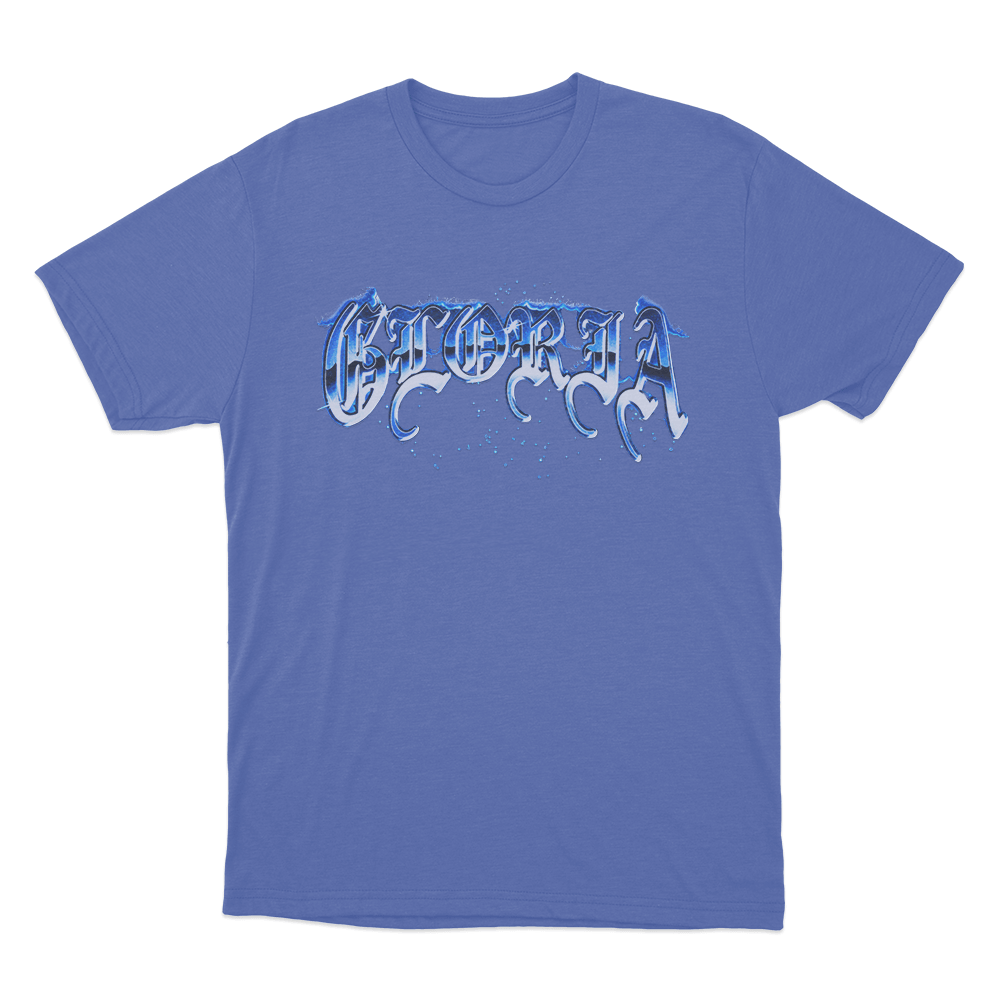 SZA Gloria Chrome Typography Unisex T Shirt Blue SZA Gloria Chrome Typography Unisex T Shirt Blue