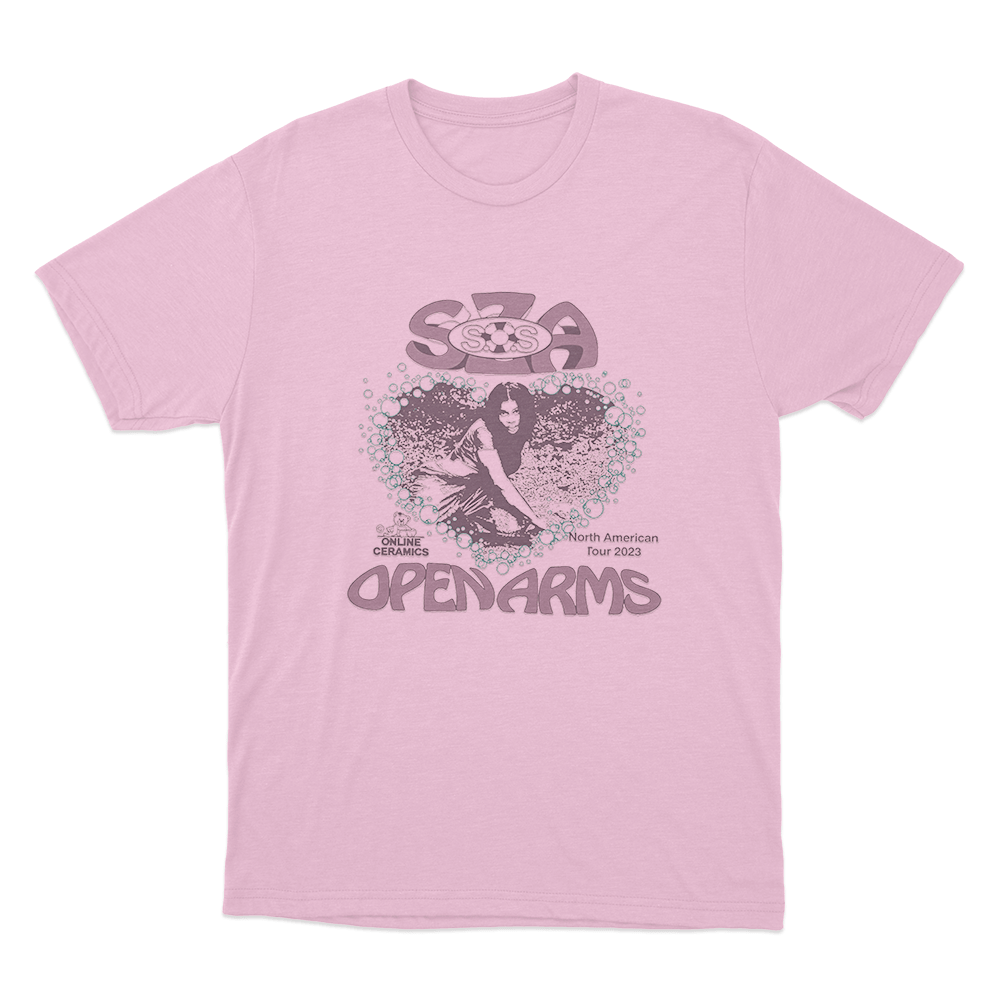 SZA Open Arms Tour Unisex T Shirt Pink SZA Open Arms Tour Unisex T Shirt Pink