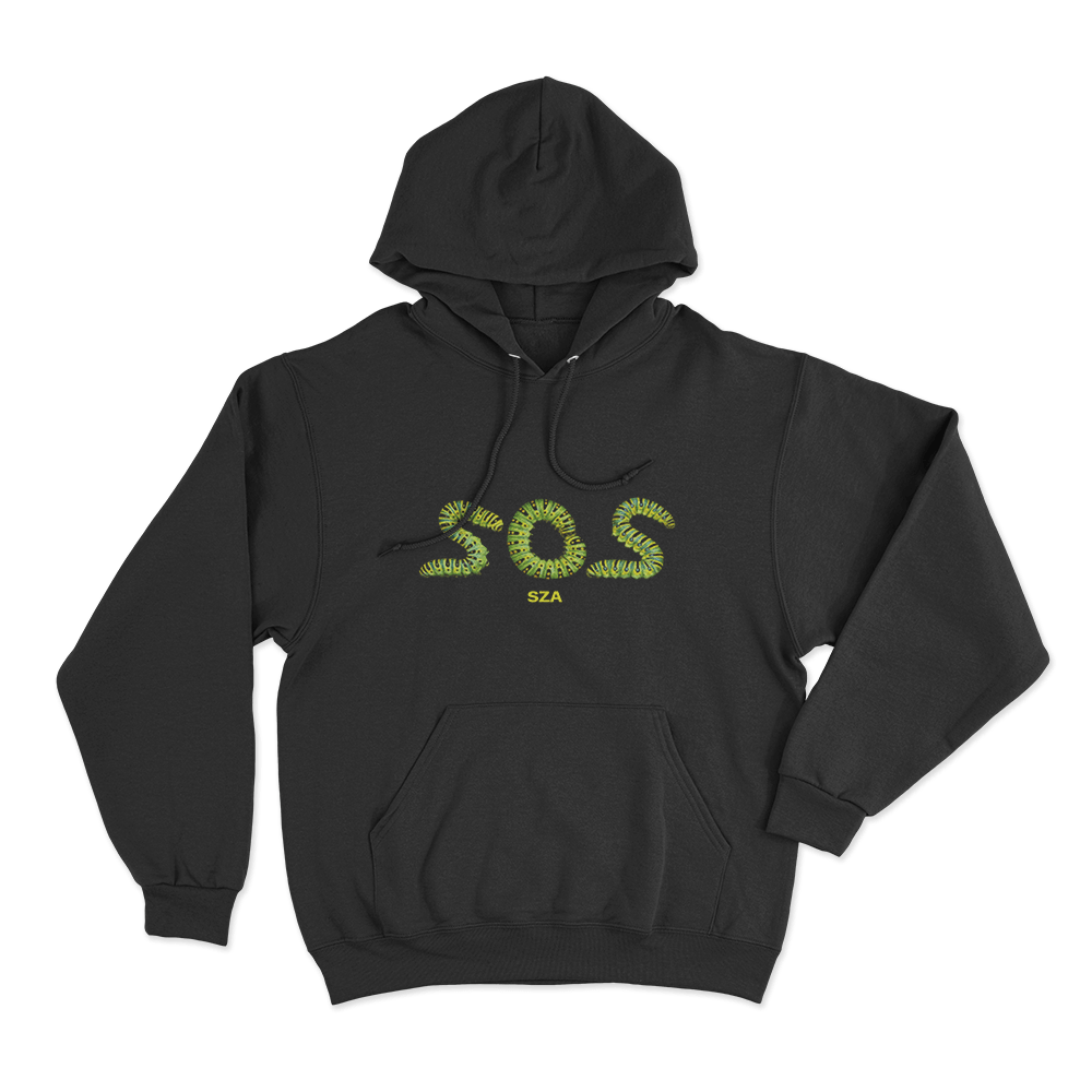 SZA SOS Caterpillar Unisex Hoodie Black SZA SOS Caterpillar Unisex Hoodie Black