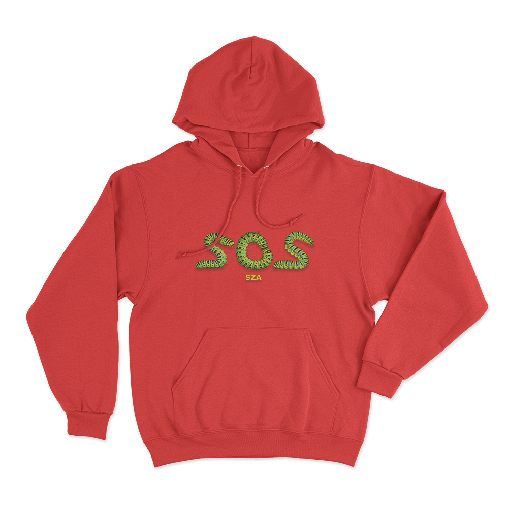 SZA SOS Caterpillar Unisex Hoodie Red SZA SOS Caterpillar Unisex Hoodie Red