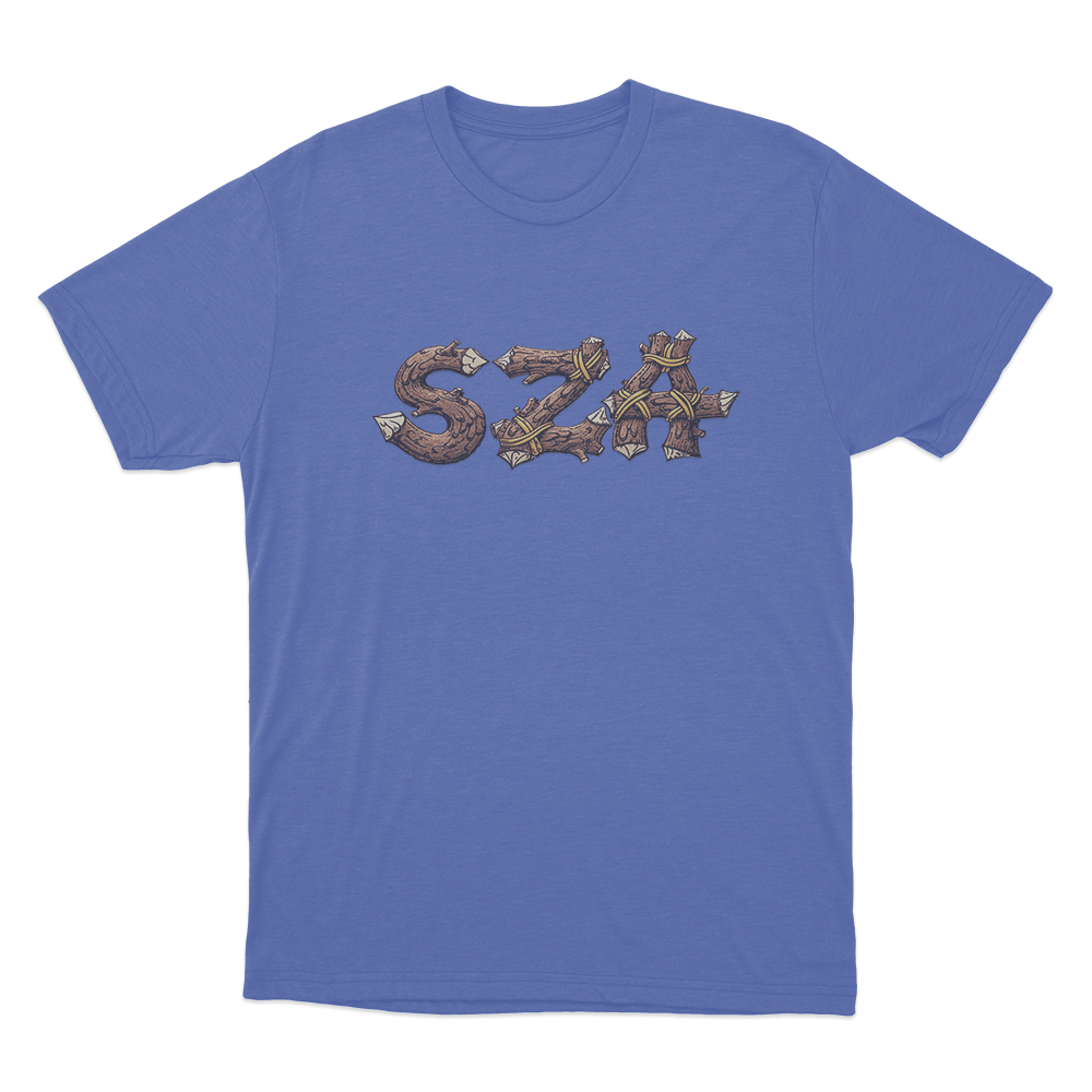 SZA Wooden Log Unisex T Shirt Blue SZA Wooden Log Unisex T Shirt Blue