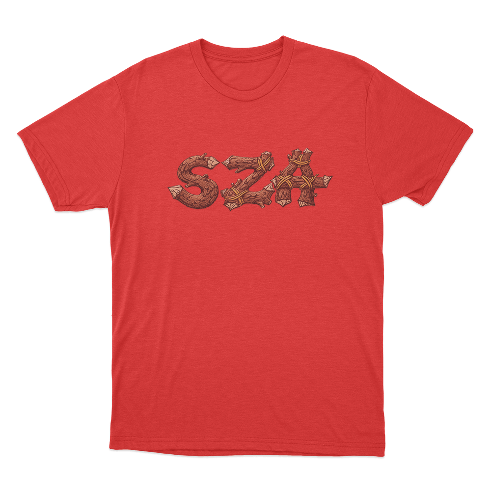 SZA Wooden Log Unisex T Shirt Red SZA Wooden Log Unisex T Shirt Red