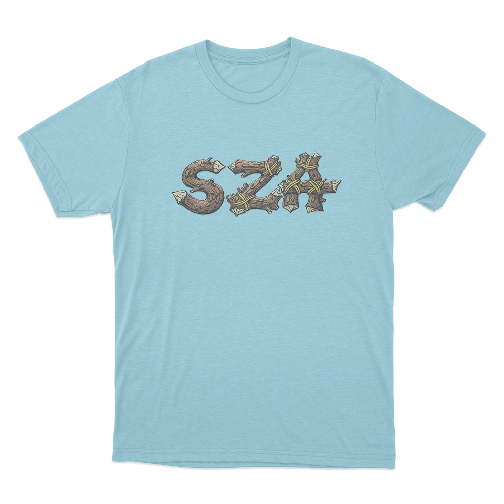 SZA Wooden Log Unisex T Shirt Sky Blue SZA Wooden Log Unisex T Shirt Sky Blue